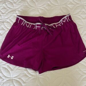 Under Armour Women's Magenta Athletic Shorts
